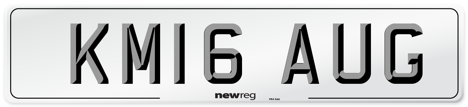 KM16 AUG Number Plate from New Reg